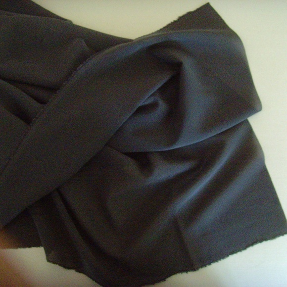 Pure Silk Chiffon Fabric in Gunmetal Gray (Deep Gray) - Picture 5 of 13